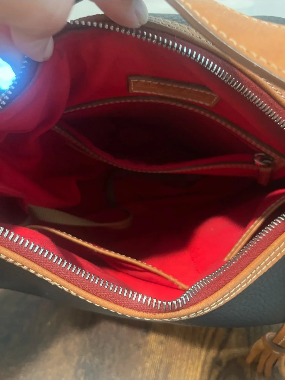 Authentic Dooney & Bourke Pebbled Leather Hobo Shoulder Bag